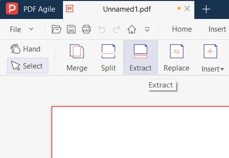 Split PDF tool showing page thumbnails with selections highlighted