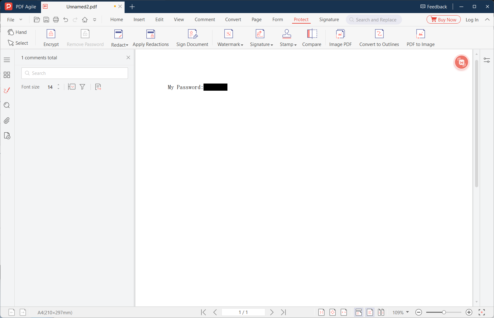 Text and images marked for redaction, showing grey highlight boxes on the page